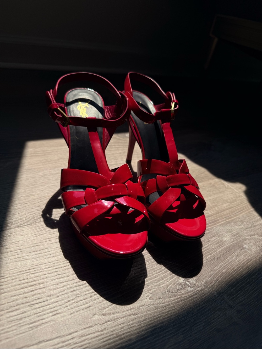 Yves Saint Laurent Tribute Platform Pink Sandals - Picture 4 of 7